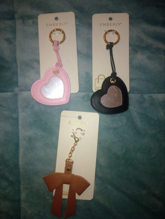 emberly Handbags - Heart Mirror And Bow Bag Charms - Pick One